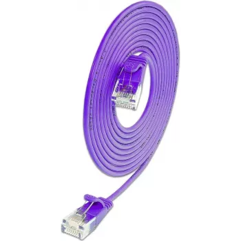 Wirewin SLIM KAT6A 10 Gigabit šviesinis pataisas apvalus, U/UTP, Ø 3,6 mm, violetinis (SLIM-L-UU-K6A 1.0 VT)