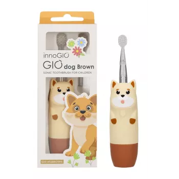 InnoGIO GIOdog 2+ GIO-452BROWN garsinis dantų šepetėlis, rudas