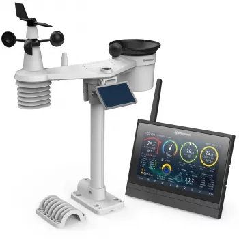 BRESSER Wetter Center 9-in-1 MeteoChamp HD WLAN oro stotis