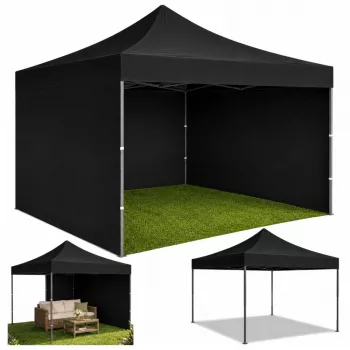 LEAN Express sodo paviljonas komercinis maitinimo paviljonas juodas 3x3M