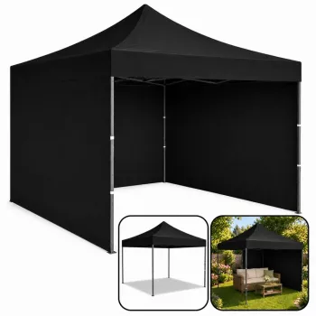 LEAN Express sodo paviljonas komercinis maitinimo paviljonas juodas 3x3M