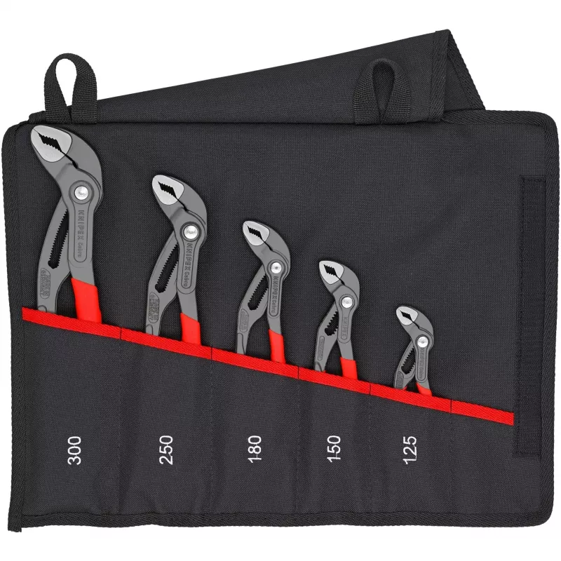 KNIPEX Cobra vandens siurblio replių rinkinys, 5 dalių, sulankstomame dėkle 00 19 55 S5