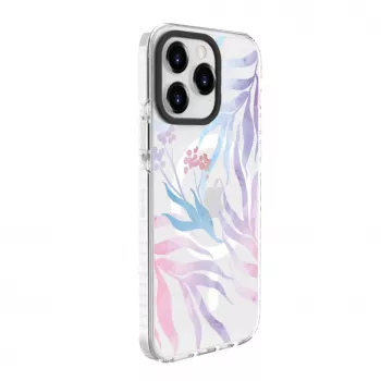 Evelatus Apple iPhone 15 Pro PC+TPU dėklas su MagSafe - individualus gėlių raštas
