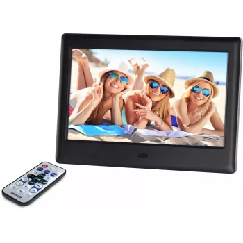 SENCOR SDF 782BK 7 inch skaitmeninis nuotraukų rėmelis su vaizdo ir muzikos atkūrimu, juodas