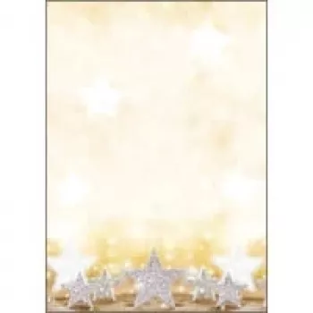 Sigel Kalėdinio motyvo popierius Blizgios žvaigždės - A4 (210 x 297 mm) - 90 g/m² - 100 lapų (DP029)