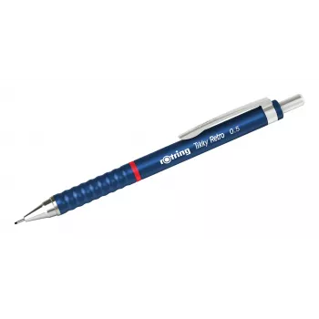 Rotring Tikky Retro mechaninis pieštukas 0,5 mm, mėlynas chromuotas apdaila 2202566