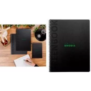 Rhodia Greenbook College Block A5+ kvadratinis juodas 119934C