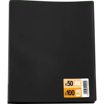 ELBA DIN A4 dokumentų aplankas Standard, 50 kišenės, juodas, PP 0,3 mm 32041009