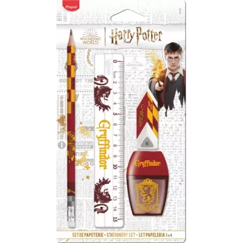 „Maped“ „Harry Potter“ Grifondoro rašymo rinkinys, 4 dalių, blisterinė pakuotė (981880)