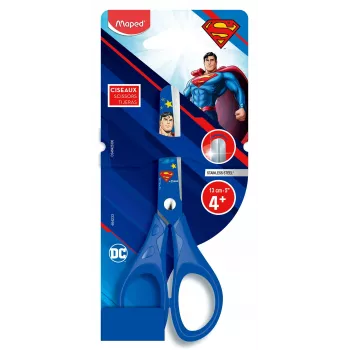 Maped Superman kūrybinės žirklės, apvalūs galai, 130 mm, mėlynos 464233