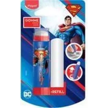 Maped Superman plastikinis trintukas su papildymu, lūpdažio tipo išsukamas, blisteris 152033