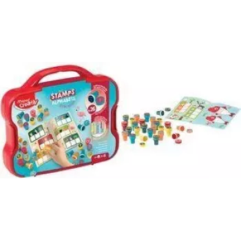 Maped Creativ abėcėlės savaiminio spausdinimo antspaudų rinkinys, 26 raidės, plastikinis dėklas 907089