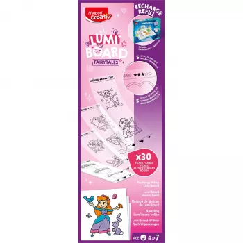 „Maped Creativ Princess“ papildymo rinkinys „LUMI BOARD“ LED šviesos stalams, 20 atsekimo lapų 907096