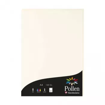 Clairefontaine Pollen A4 natūraliai baltas 120gsm popierius – 25 lapai 56000C