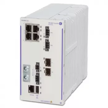 Alcatel-Lucent OmniSwitch 6465-P6 valdomas L3 komutatorius su 4x Gigabit PoE+ ir 2x SFP, 150W High PoE, DIN-bėgio/sieninis montavimas