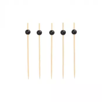 PAPSTAR užkandžių iešmeliai Black Pearl, 125 mm, bambukas, 200 vienetų 11300