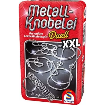 Schmidt Spiele Metal Puzzle Duell XXL - įgūdžių stalo žaidimas dėlionė kelioninė versija nuo 7 metų