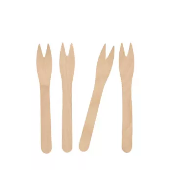 PAPSTAR pure bulvių traškučių šakutė, beržo mediena, 121 mm, biologiškai skaidi, 1 vnt. 82557