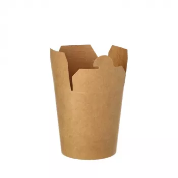 PAPSTAR pure kvadratinė užkandžių dėžutė 230 ml, ruda, FSC sertifikuota pirminio pluošto kartonas, bio danga, 1 vnt. 87268