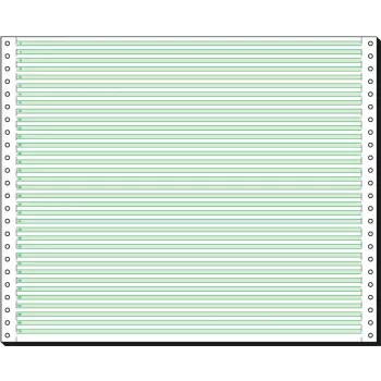 SIGEL 12370 Nepertraukiamoji popieriaus forma, vienkartinė perforacija, žalios linijos, 305 x 375 mm, 60 g/m², 2000 lapų