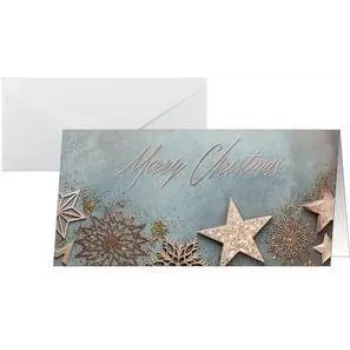 SIGEL DS099 Glamorous Christmas Cards, DIN Long, 10 kortelės