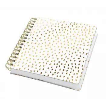 SIGEL Jolie Inspire Square Golden Rain spiralinis sąsiuvinis A5 kvadratinis tuščias 120gsm JQ100