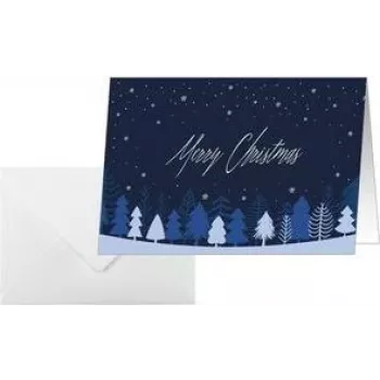 SIGEL DS635 Kalėdinis atvirukas Snowflake Serenity A6 gulsčias (A5) rašaliniams/lazeriniams/kopijavimo aparatams, baltas kartonas 250 gsm, 1 vnt.
