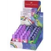 FABER-CASTELL Dvigubas drožtukas Dino/Unicorn, dėklas su drožlių talpykla lengvam ir švariam galandimui, 18 vienetų (183551)