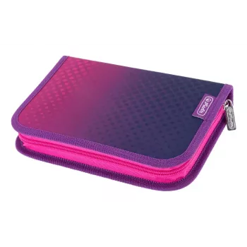 HERLITZ mokyklinė penalė Dip Dye rožinė/violetinė, 31 dalis, poliesteris, 205 x 140 x 38 mm, 2 atvartai, užtrauktukas 400205910