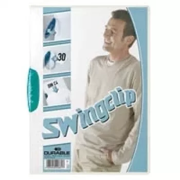 DURABLE SWINGCLIP 30 A4 segtuvas su spaustuku permatomas (25 vnt. pakuotė) 226014