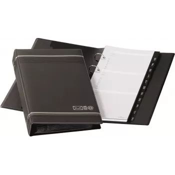 DURABLE TELINDEX telefono numerių segtuvas su žiedais 145x255 mm, juodas 237558