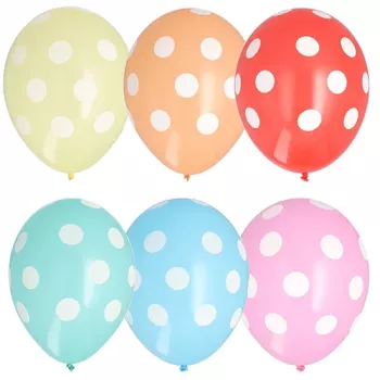 PAPSTAR Dots įvairiaspalviai lateksiniai balionai, 29 cm, 100 vnt. 84525