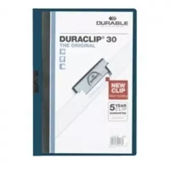DURABLE DURACLIP 30 A4 segtuvas su spaustuku juodas (25 vnt. pakuotė) 220028