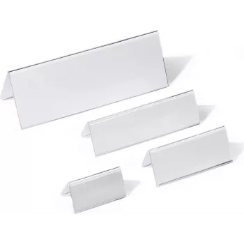 DURABLE Stalo vardų lentelių laikiklis Tent Card 61/122x210 mm akrilas 10 vnt. 803419