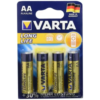 VARTA Longlife AA šarminė baterija 1,5V 2750mAh 4 vienetų paketas (04106110414)