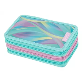 Herlitz TriCase Minty Love pieštukų penalas, 31 dalių, poliesteris, triguba skyrių, 3 užtrauktukai 400205914