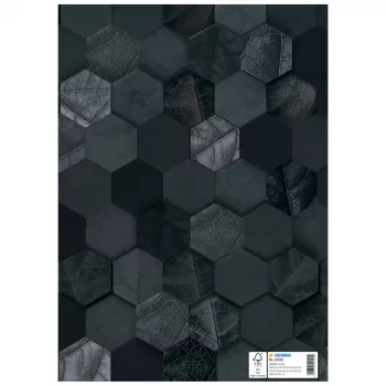 HERMA Pratybų knygų viršelis X, kartonas, DIN A4, juodas, rafinuotas paviršius, etiketės laukas, 10 vienetų (20091)