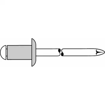 GESIPA akloji kniedė su pusapvale galvute 3 x 7 mm aliuminis/plienas 500 vienetų (6300146)