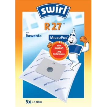 Melitta Swirl R 27 MicroPor dulkių siurblio maišeliai, 5 vnt. paketas 170654