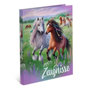 HERMA Zeugnisringbuch Pferdewelt, DIN A4 iš tvirto kartono, tvirtas viršelis, visiškai išspausdintas, - 1 vnt. (20159)