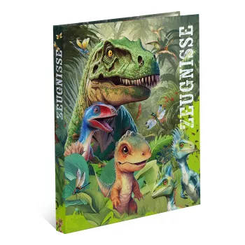 HERMA Dino World A4 segtuvas su žiedais, tvirtas kartonas, 2 žiedų mechanizmas, 30 mm nugarėlė, pilnai spausdintas, sertifikatams ir mokykliniams dokumentams 20160