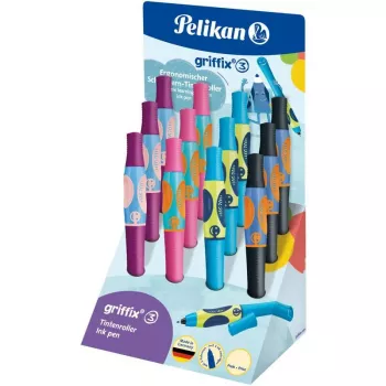 Pelikan griffix rašiklis, prekystalio demonstracinis stendas, ergonomiška rankena, dešiniarankiams, karališkai mėlyna (605366)