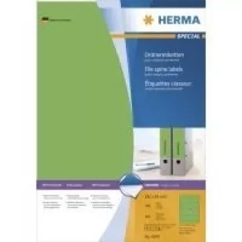 HERMA SuperPrint bylų aplankų etiketės žalios 61 x 192 mm 400 etikečių (100 lapų x 4) 4299