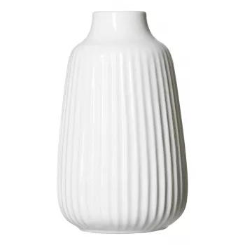 Ritzenhoff & Breker SANREMO baltos keramikos gėlių vazų rinkinys, 2 vnt., 240 mm, dekoratyvi rievėta struktūra 746655