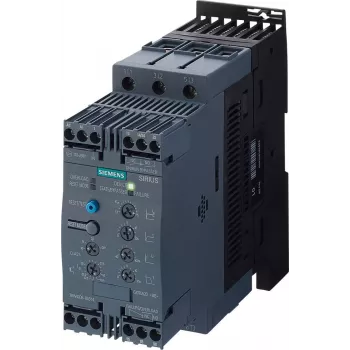 SIEMENS SIRIUS 3RW4038-1 Švelnaus paleidimo įrenginys, 37 kW, 72 A, 200-460 V AC, 24 V AC/DC valdymas, varžtiniai gnybtai 3RW40381BB04