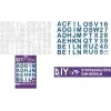 ROTH Lyginami raidžių lipdukai DIY audinio mokykliniam kūgiui, balti, A–Z abėcėlė, 150 x 210 mm lapas, 1 lapas 658116
