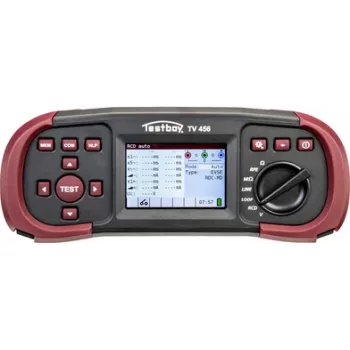 Testboy TV 456 Installation Tester su EVSE adapteriu DIN VDE 0100-600