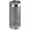 HELIT H2515500 Metalinis skėčių stovas, perforuotas dizainas, chromuotas, apvalus, skersmuo 240 mm, aukštis 490 mm