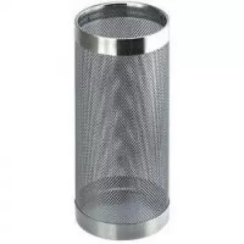 HELIT H2515500 Metalinis skėčių stovas, perforuotas dizainas, chromuotas, apvalus, skersmuo 240 mm, aukštis 490 mm