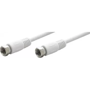 TECLINE Wentronic Goobay palydovinės jungties kabelis, 100% ekranuotas, baltas, 10 m - F-Connector to F-Connector (50741)